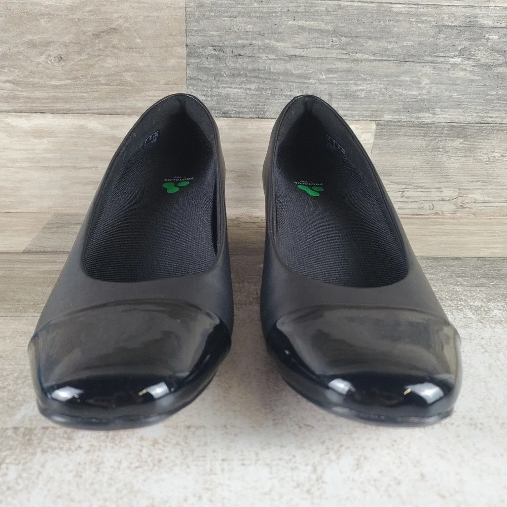 Clarks Marilyn Sara Womens Pumps Sz 8 M Black Patent Leather Slip On Round Toe